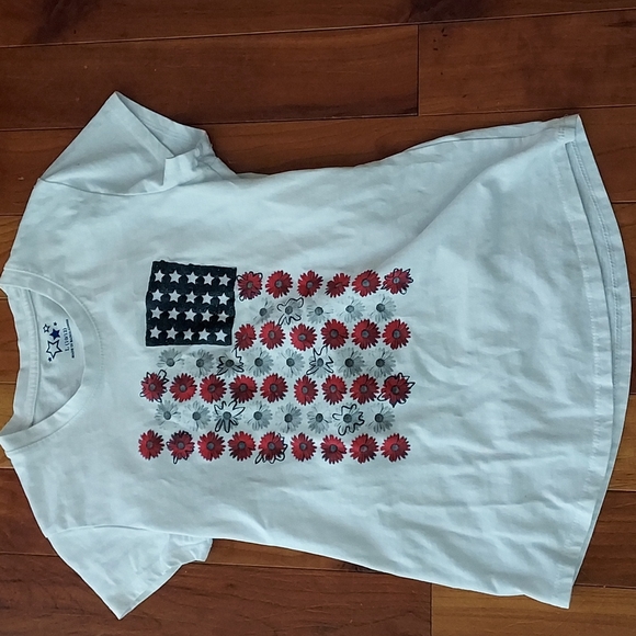 Girls American flag Tee shirt - Picture 1 of 2
